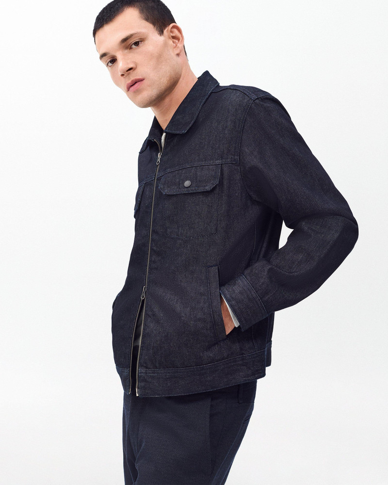 Beau Denim Trucker Jacket Authentic Rigid in Resin Rinse 4