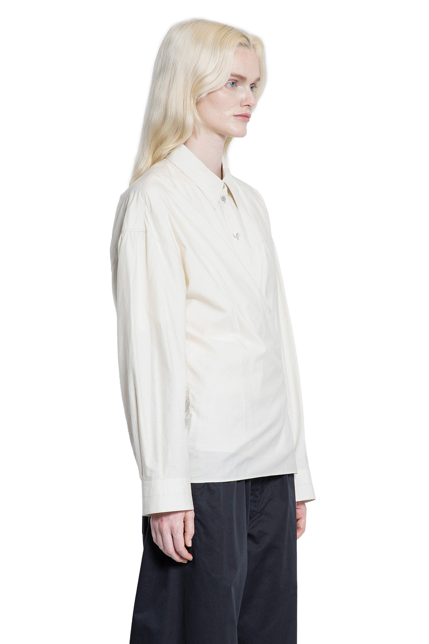 Straight-Collar-Twisted-Shirt - 2