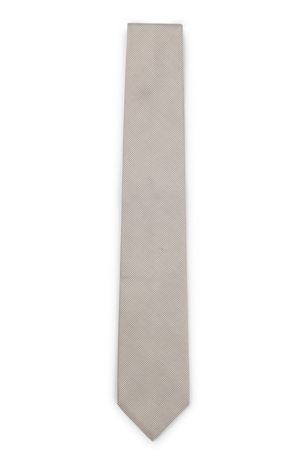 STRUCTURED TIE IN SILK-COTTON JACQUARD - 1