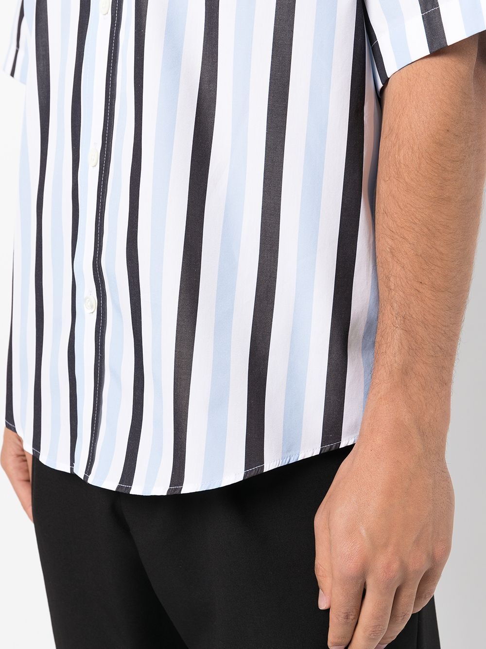 striped short-sleeved shirt - 6