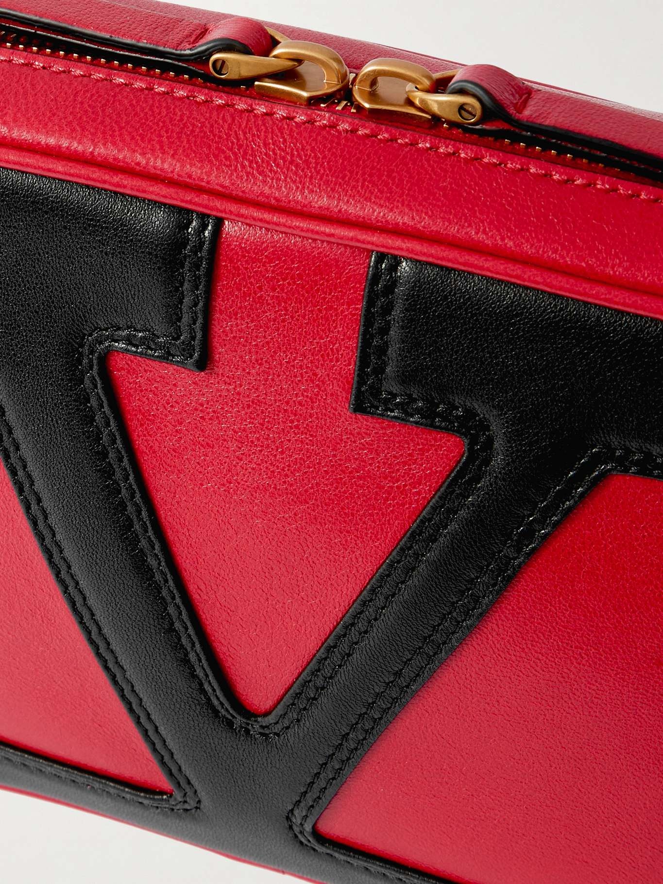Viva Superstar two-tone leather shoulder bag Red - 4