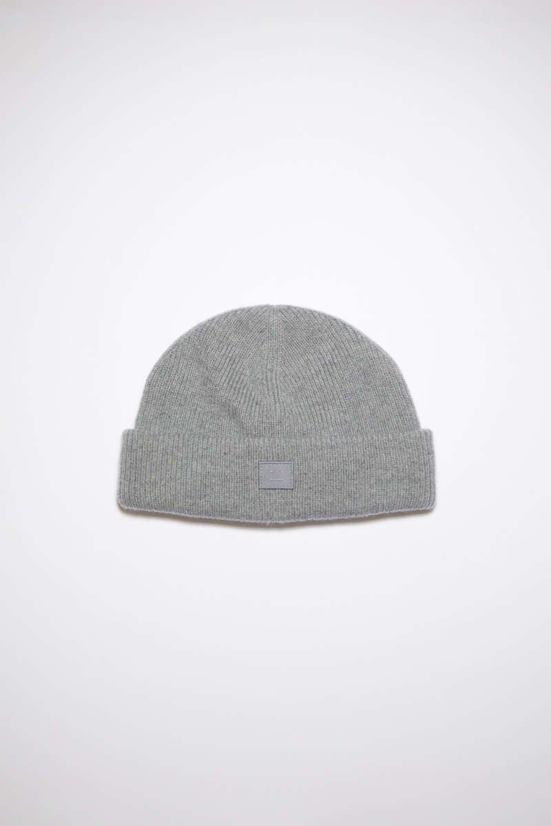 Ribbed knit beanie hat - Grey Melange 1