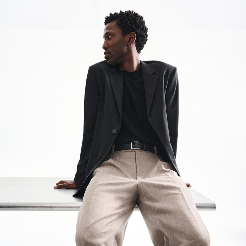 Relaxed Pleat Pant in Cashmere-Blend Flannel 7
