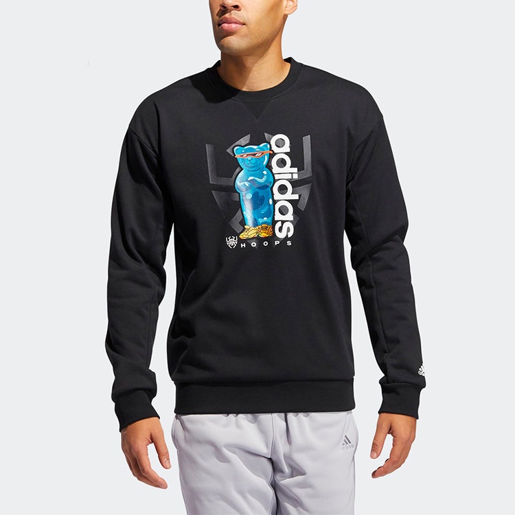 adidas Don Candy Crew Basketball Sports Hooded SweaterMen Black GP2752 - 3