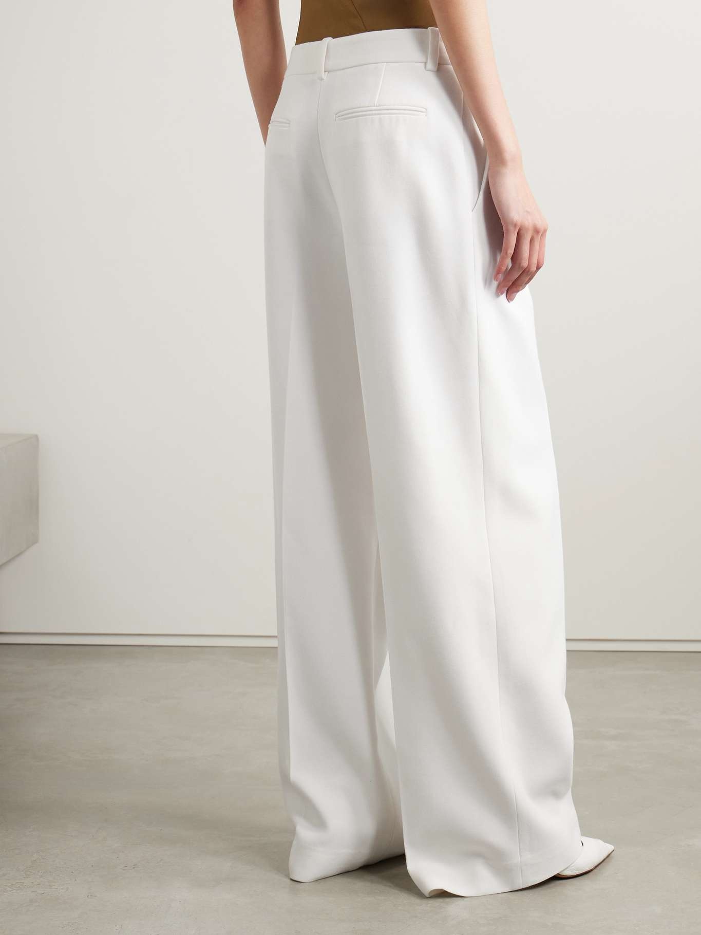 Bacall crepe wide-leg pants - 8