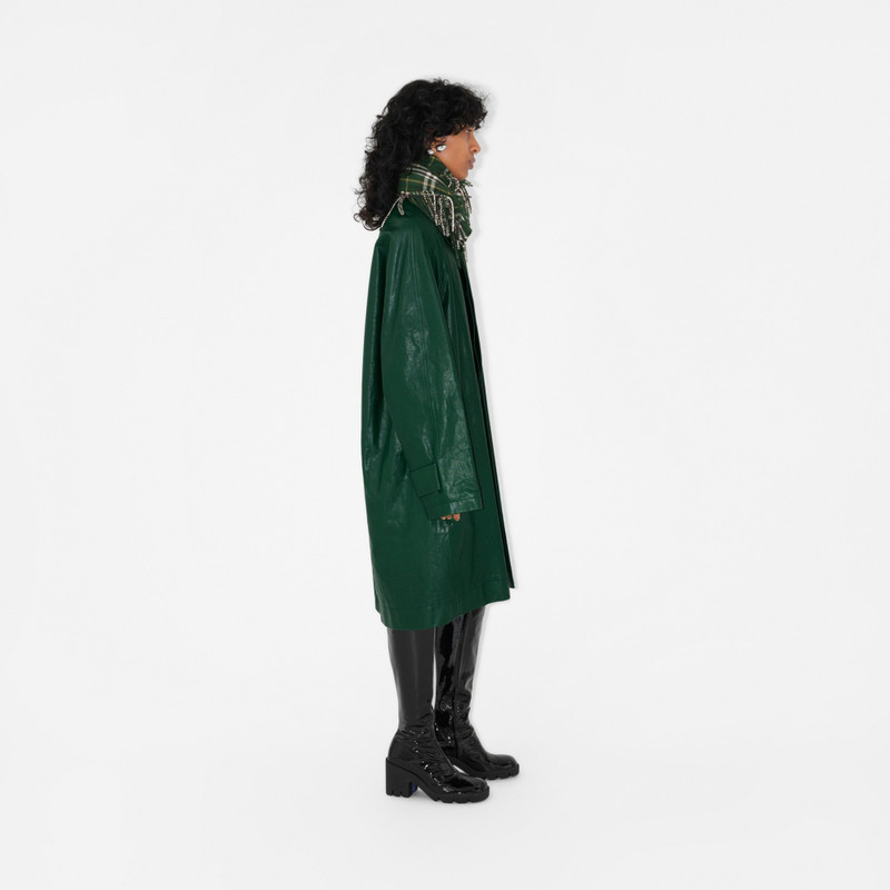 Long Leather Car Coat 3