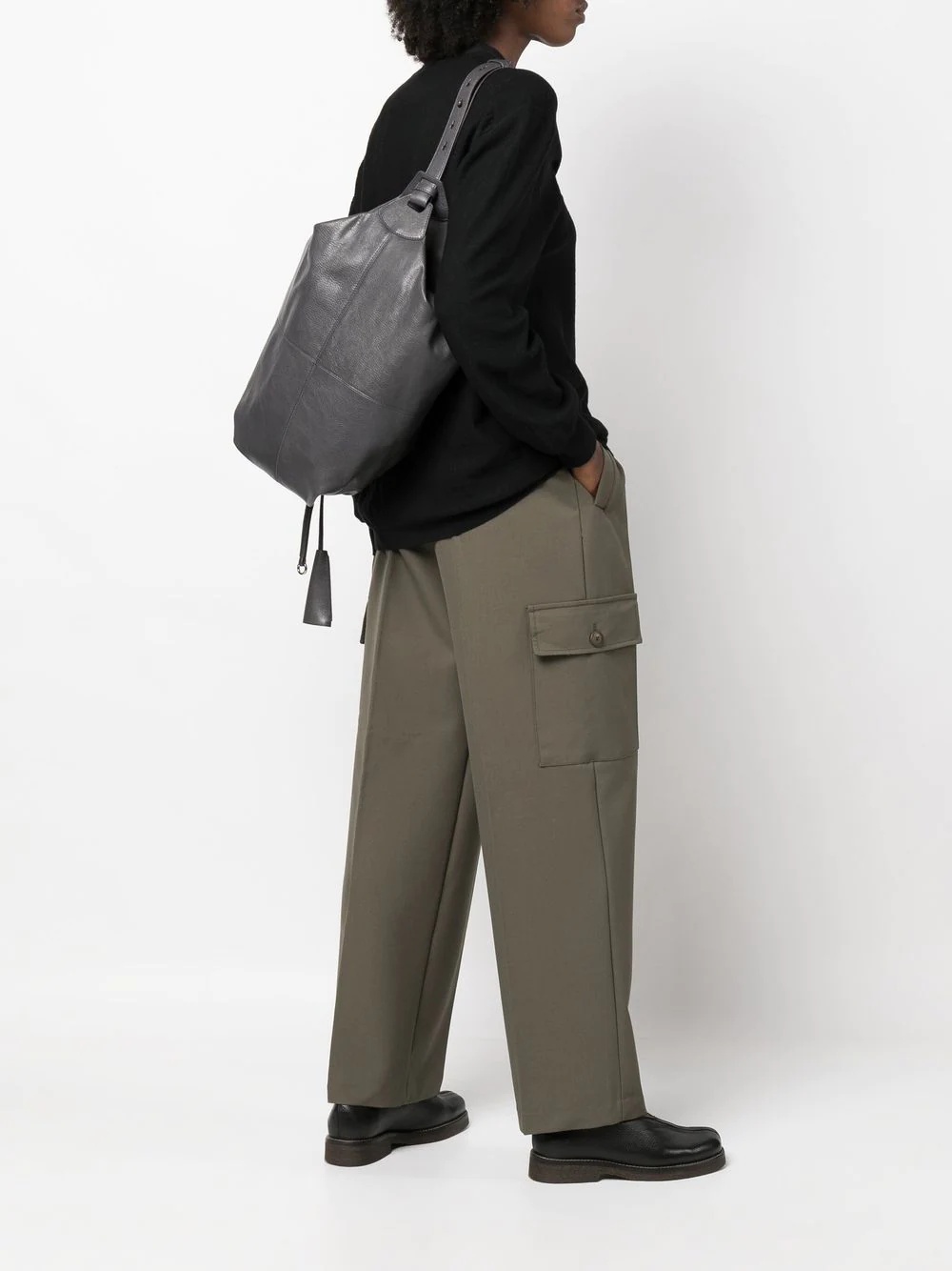 zipped top-handle tote - 2