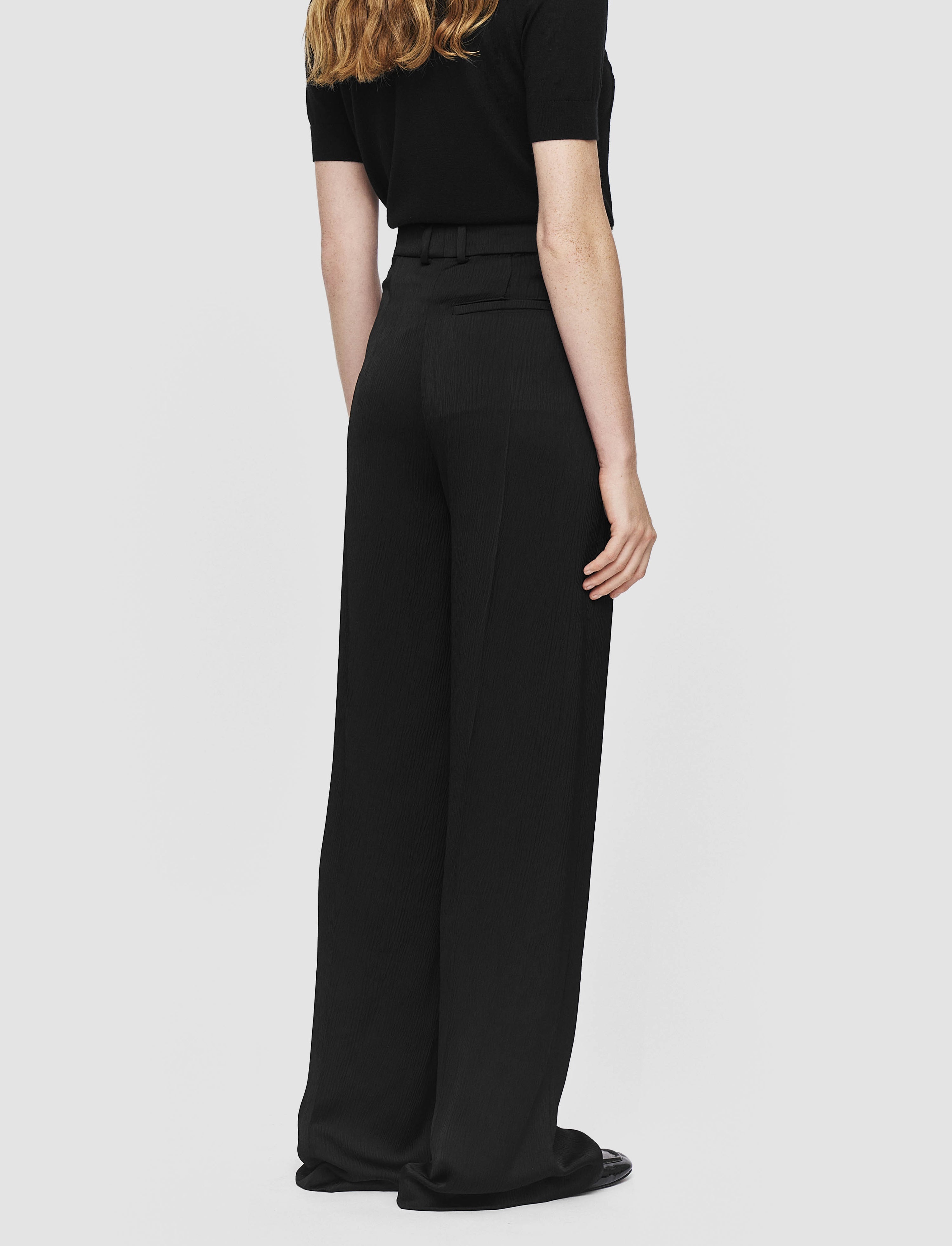 Alana Textured Viscose Trousers - 3