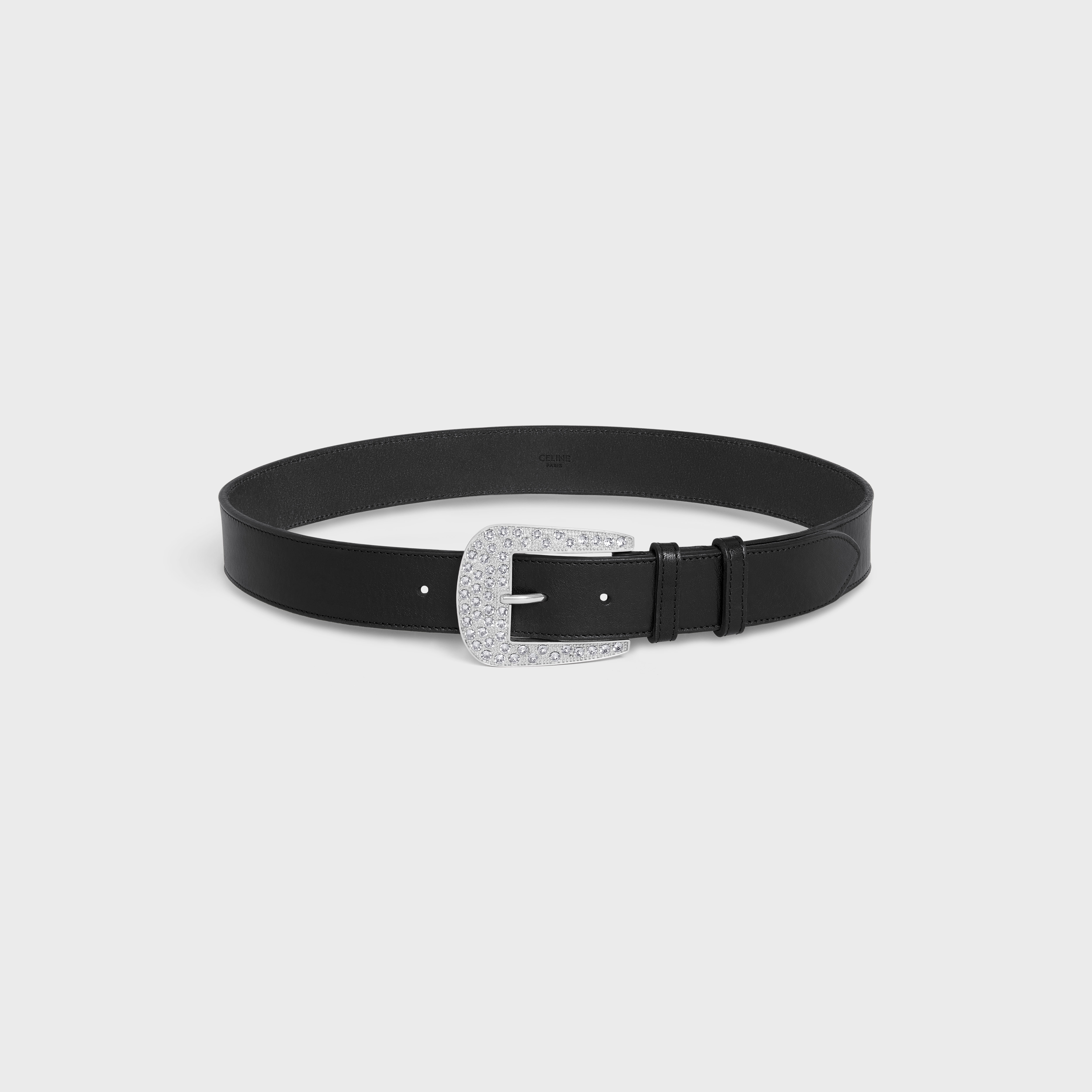 CELINE MEDIUM MARCO BELT WITH STRASS in VINTAGE CALFSKIN