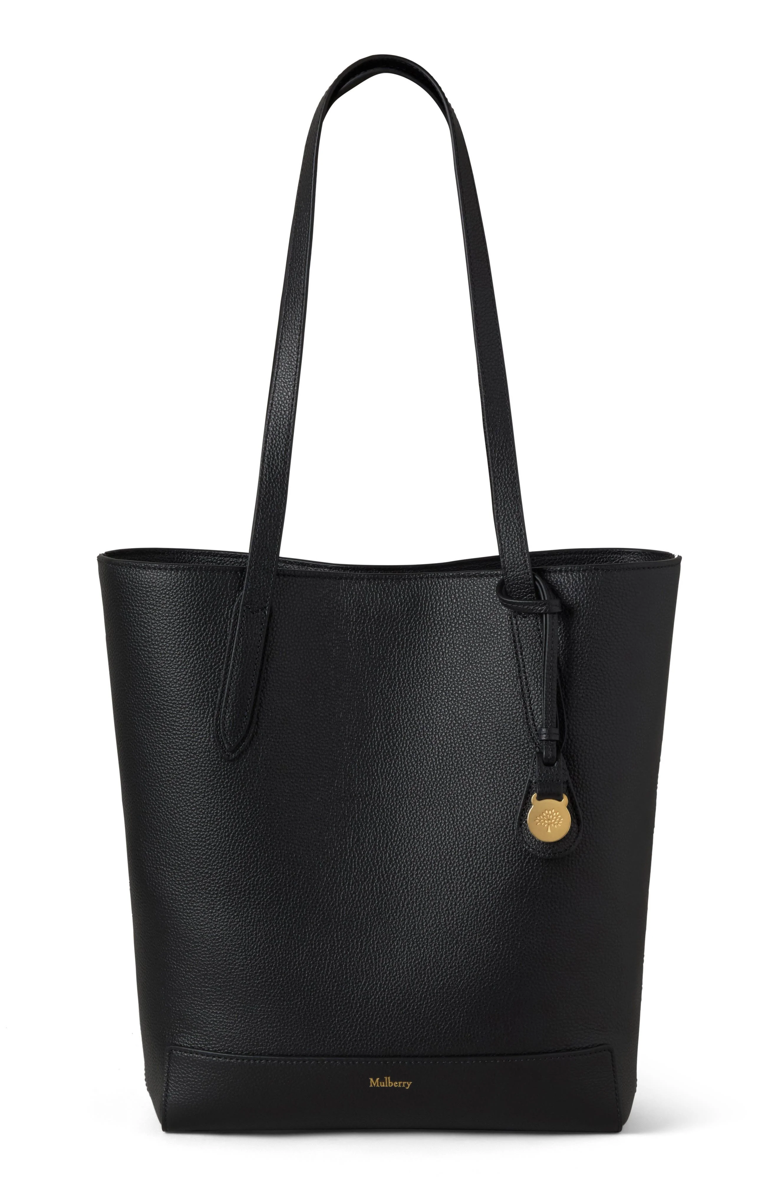 Mulberry Leather North/South Shopper Tote in Black at Nordstrom - 1
