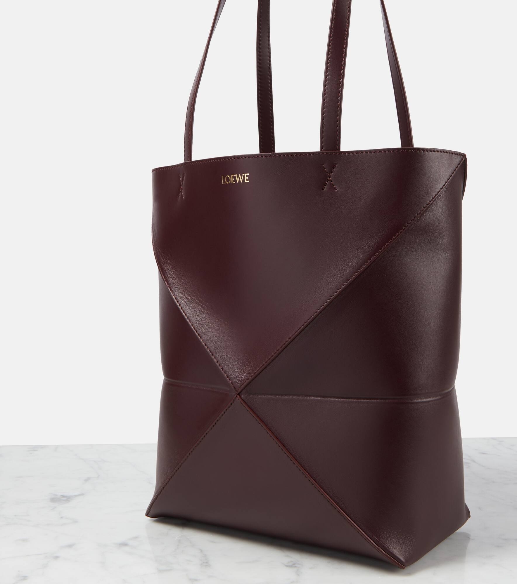 Puzzle Fold Medium leather tote bag - 6