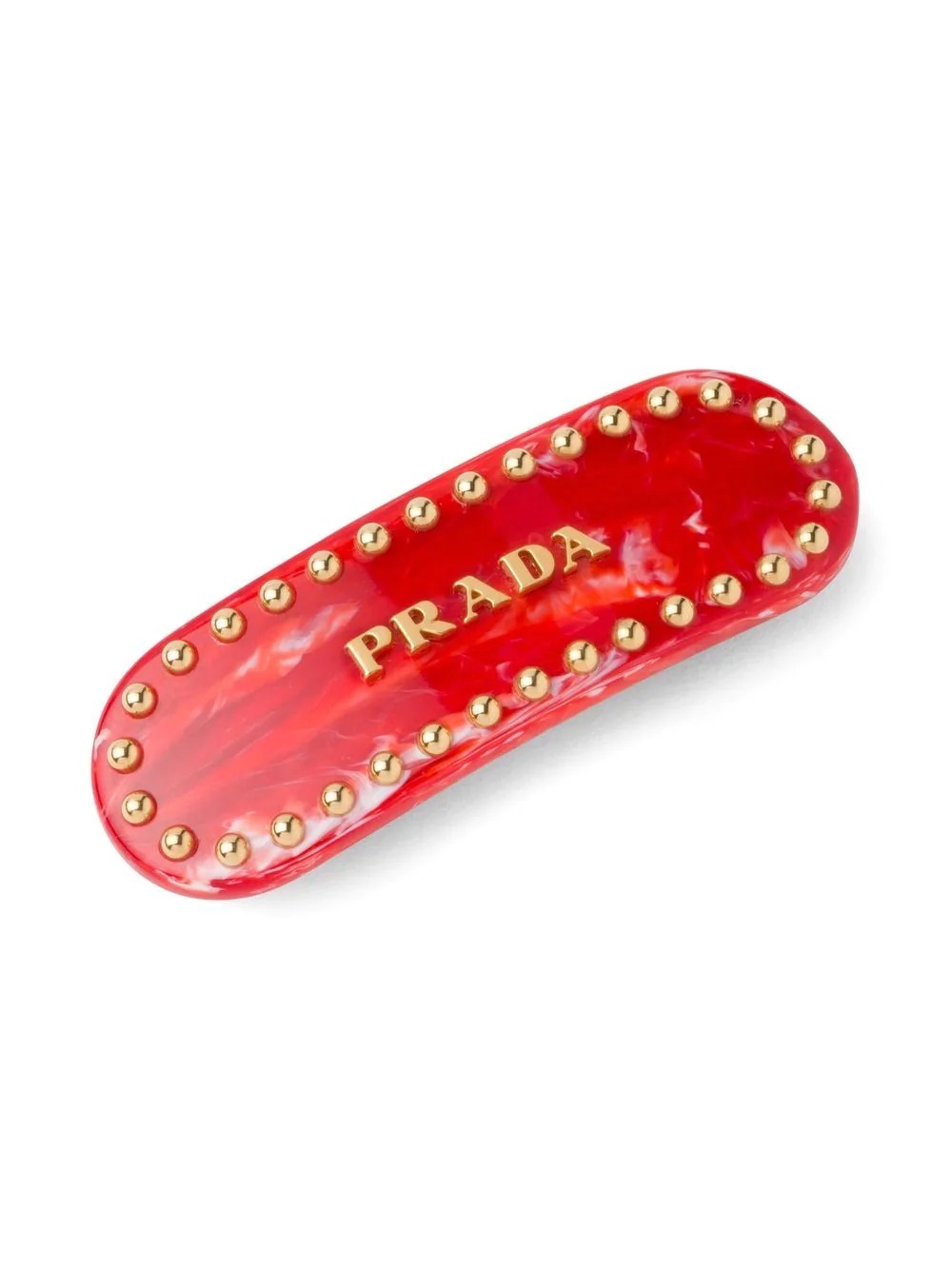 studded logo-lettering hair clip - 2