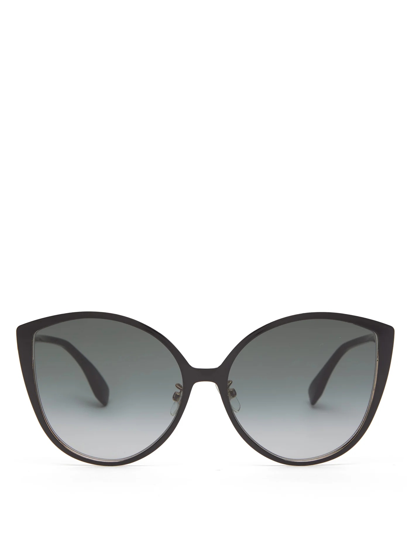 Oversized cat-eye metal and Optyl sunglasses - 1