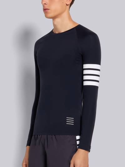 Thom Browne Navy Piece-dyed Interlock 4-Bar Compression Tee outlook