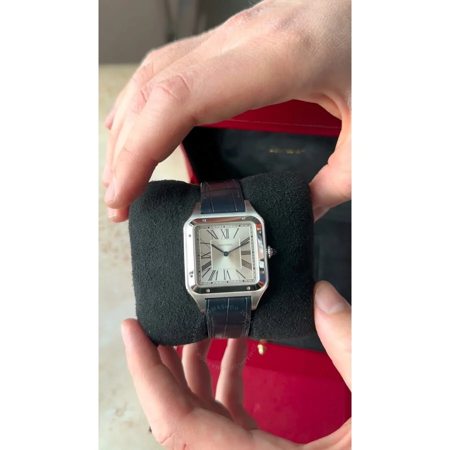 Cartier XL Santos Dumont Hand Wind Silver Dial Men's Watch WSSA0032 - 1