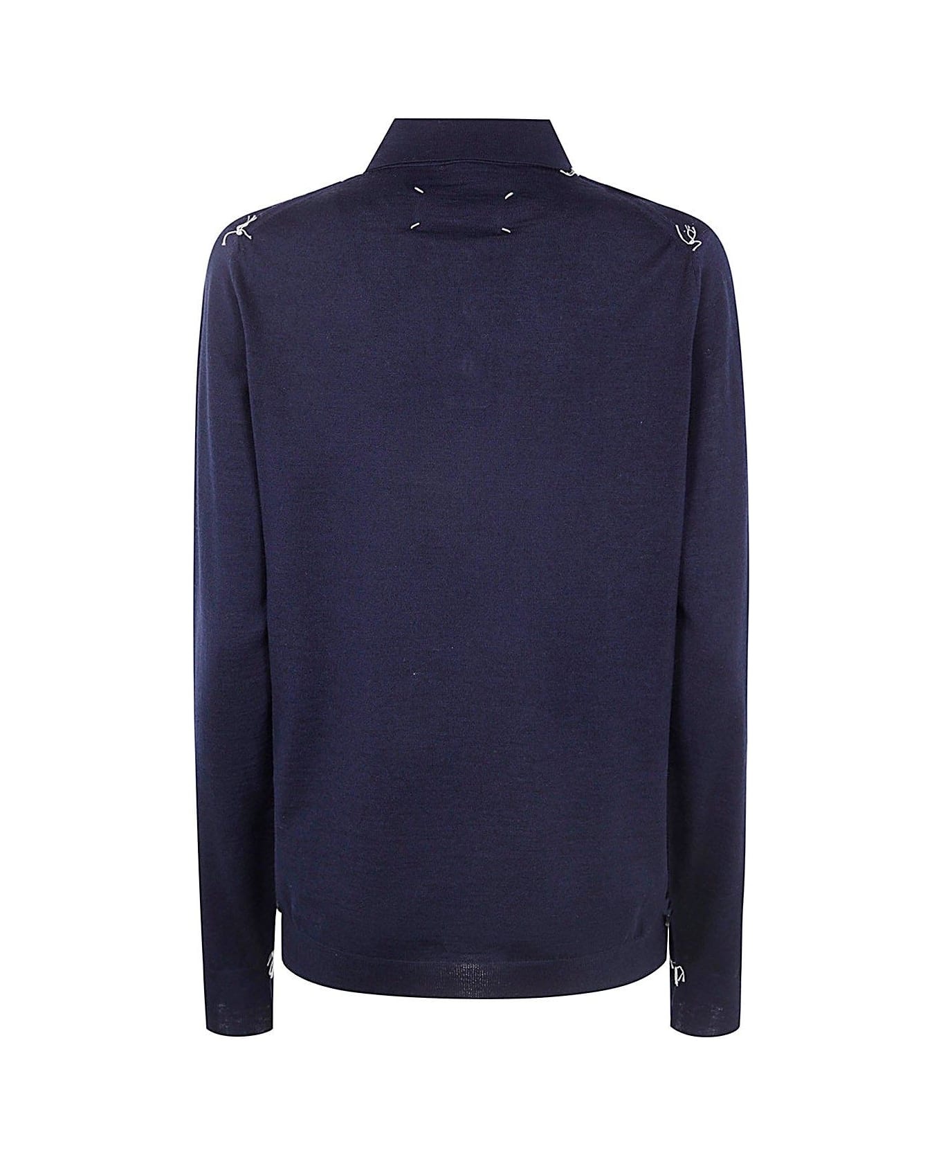 Long-sleeved Knitted Polo Shirt - 2