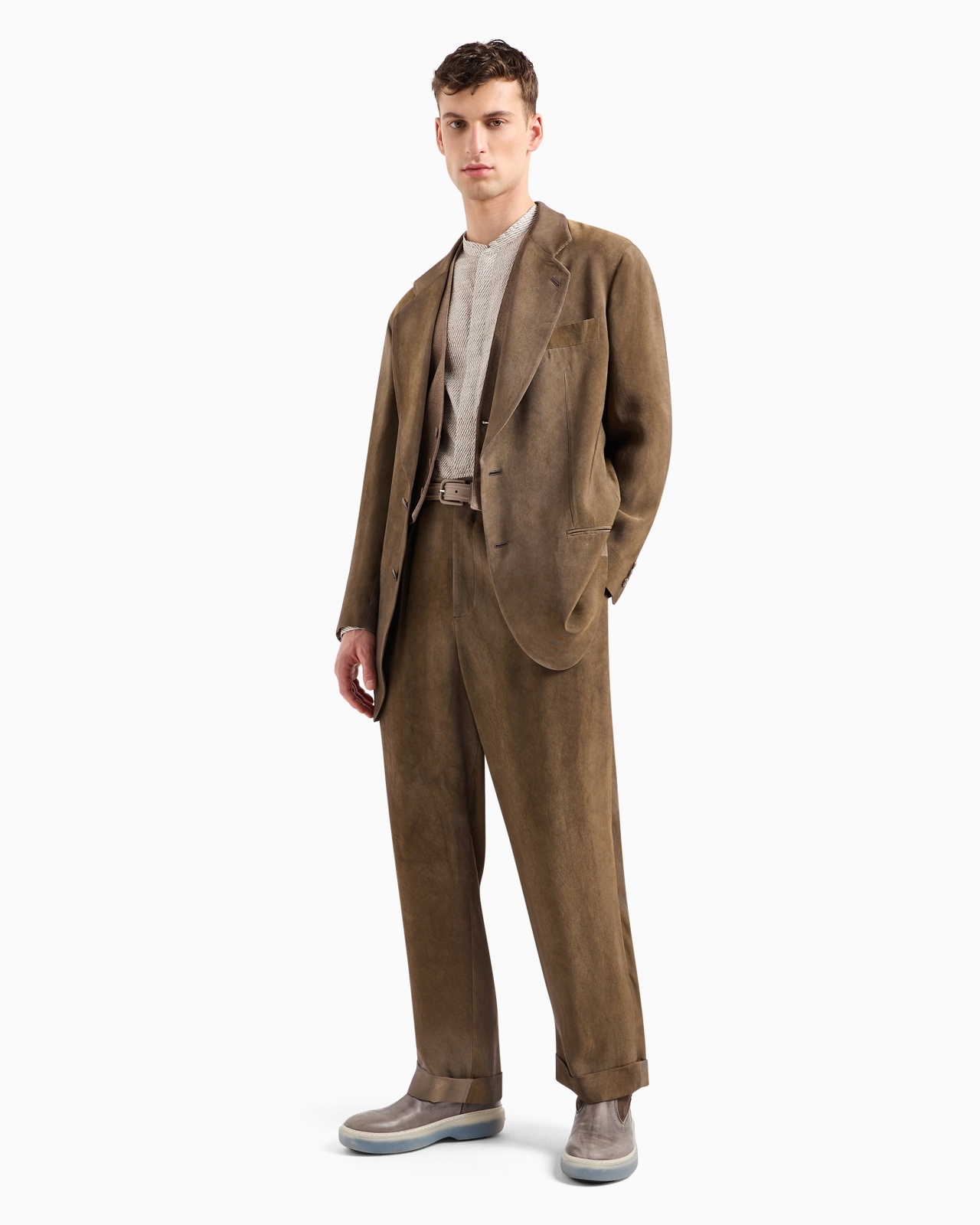 SINGLE-BREASTED WAISTCOAT IN A WOOL AND VISCOSE CANNETÉ - 4