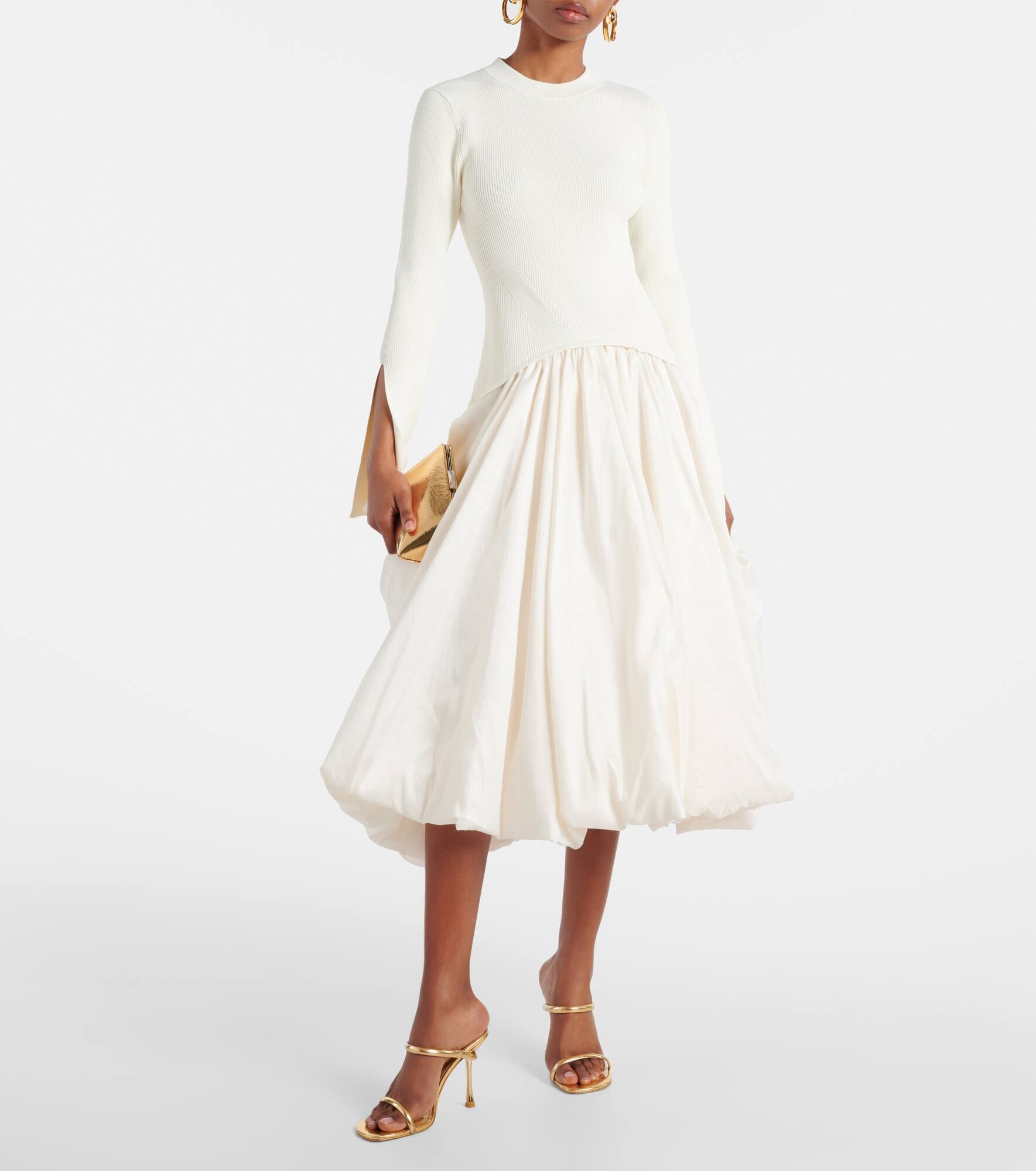 Kenlie taffeta-trimmed midi dress - 2