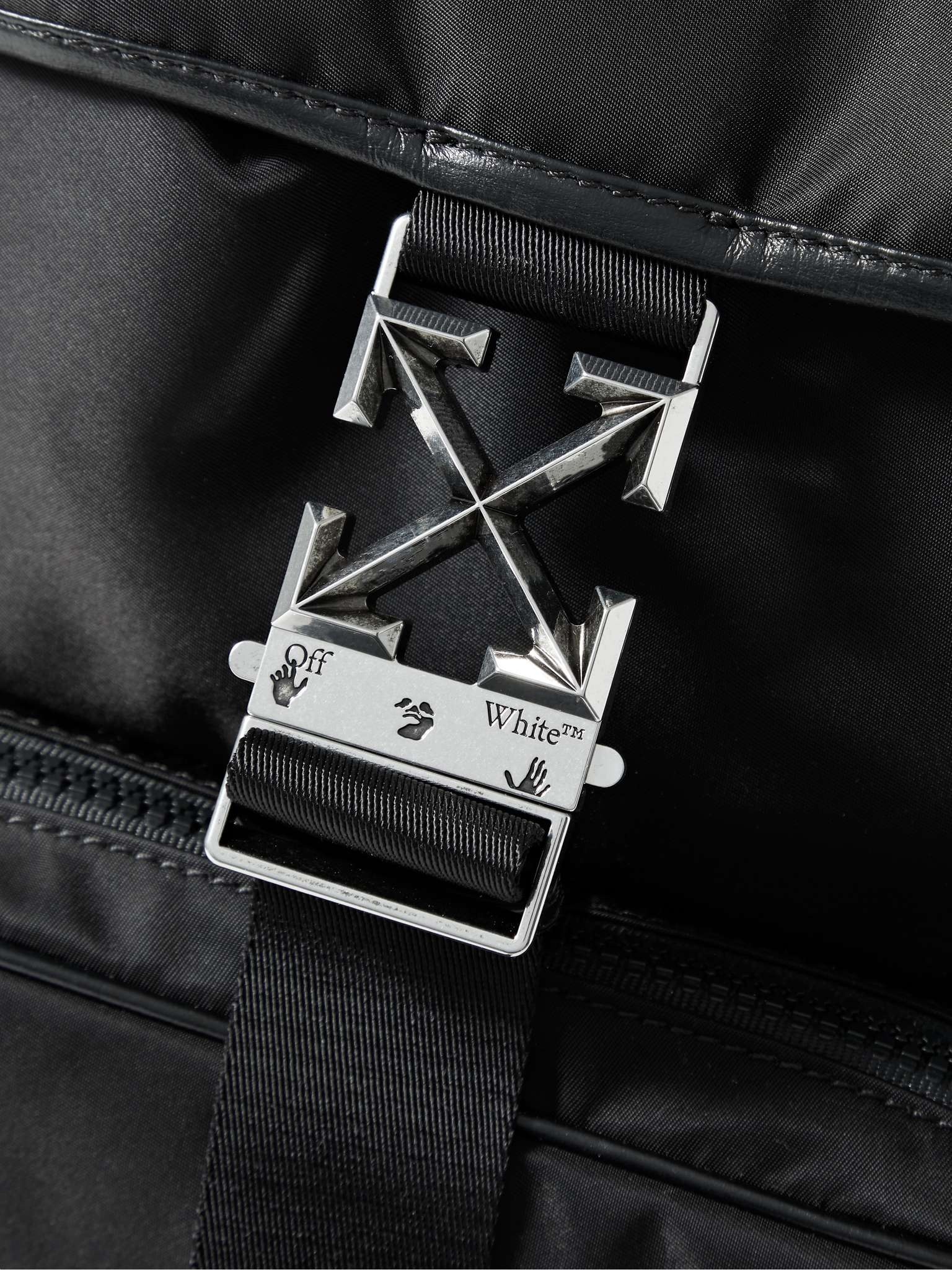 Arrow Faux Leather-Trimmed Nylon Backpack - 5