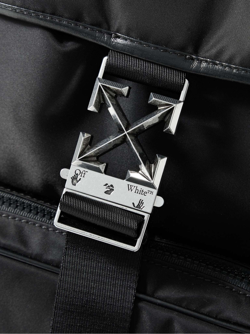 Arrow Faux Leather-Trimmed Nylon Backpack 5