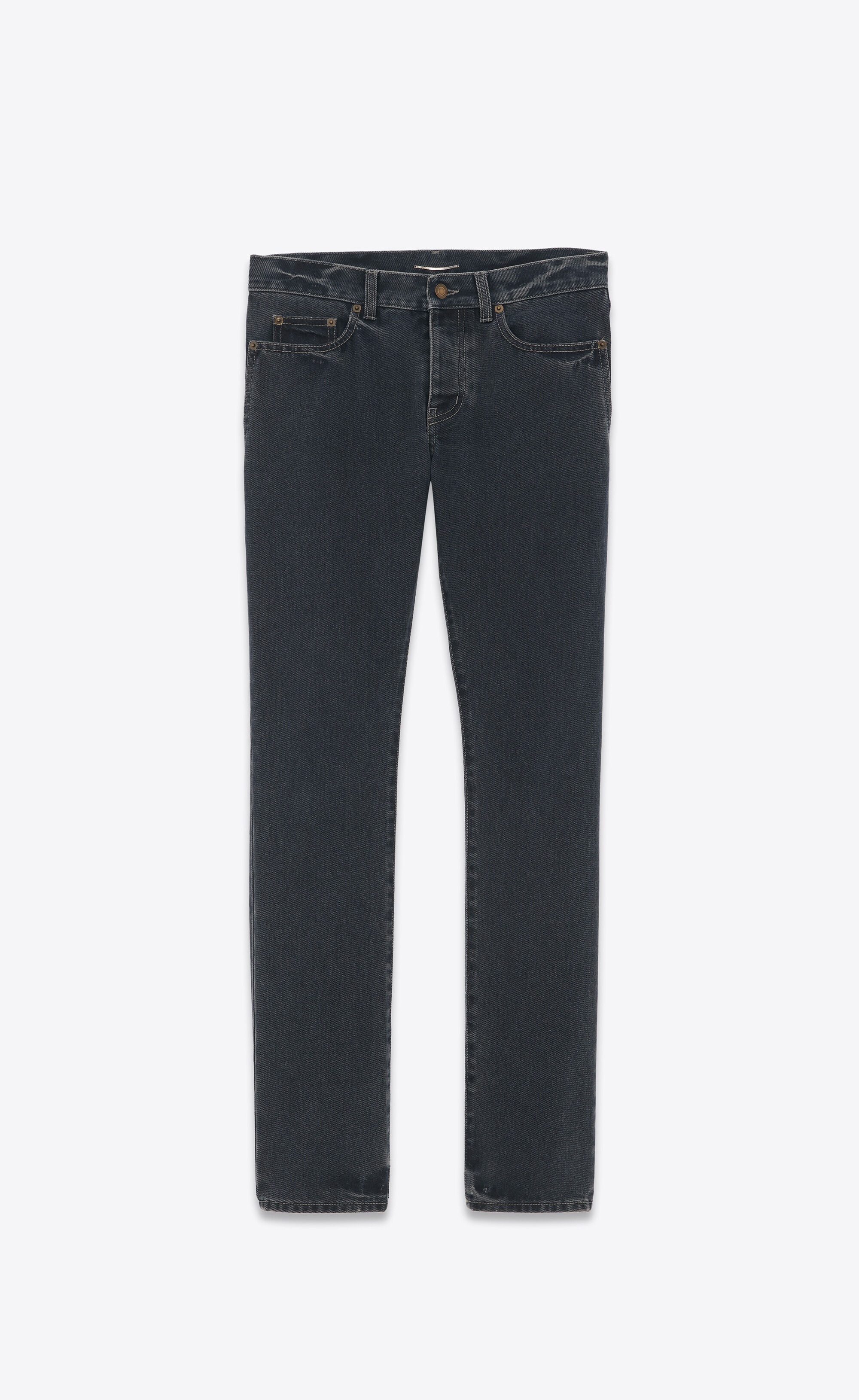 slim-fit jeans in dark blue black denim - 1