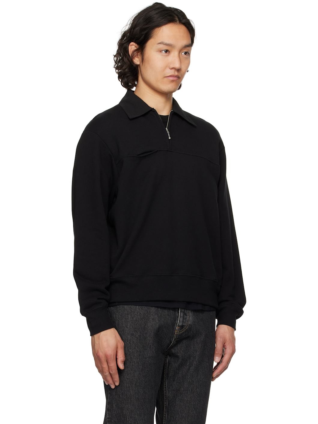 Black Anderson Quarter Zip Sweatshirt - 2
