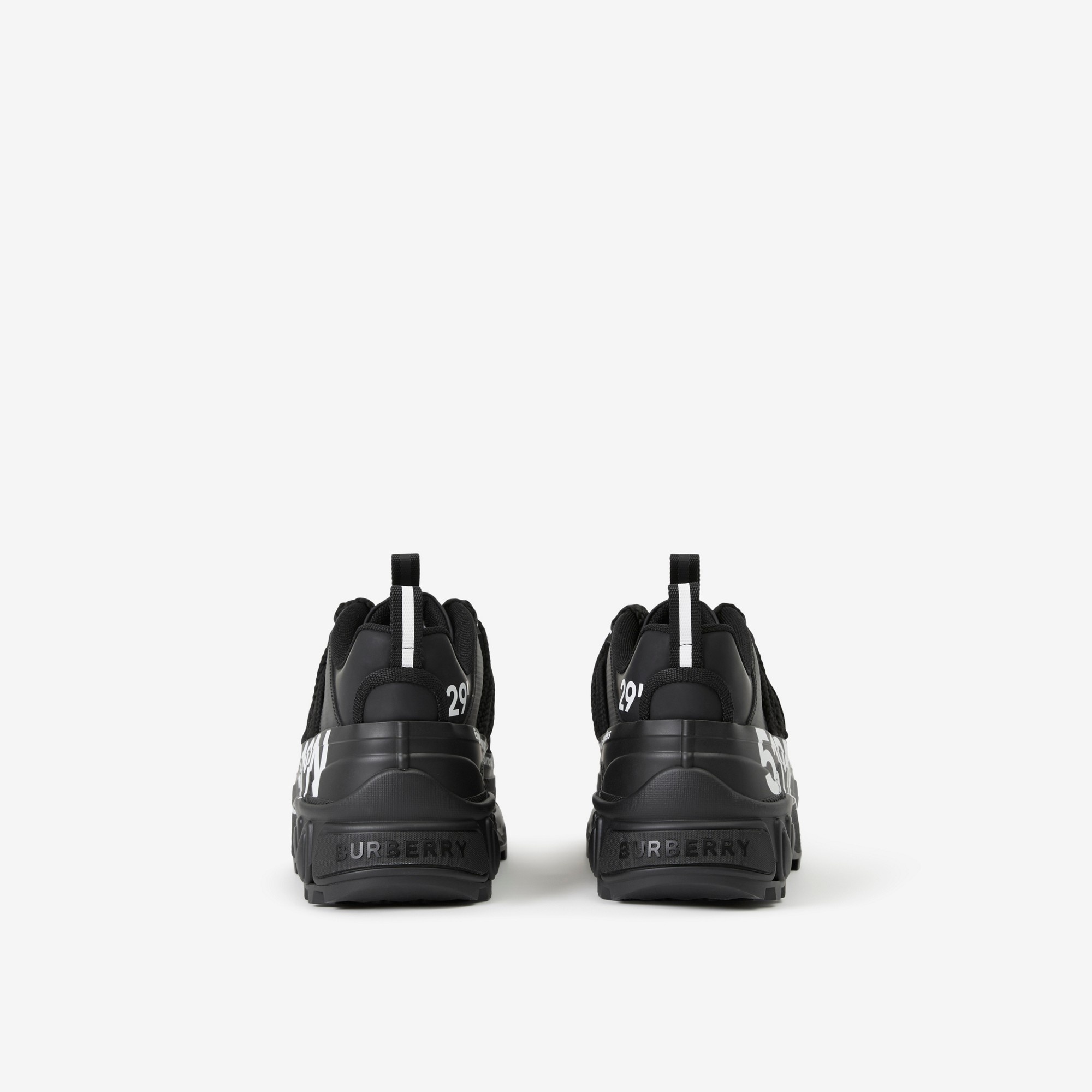 Lace Detail Coordinates Print Leather Arthur Sneakers - 3