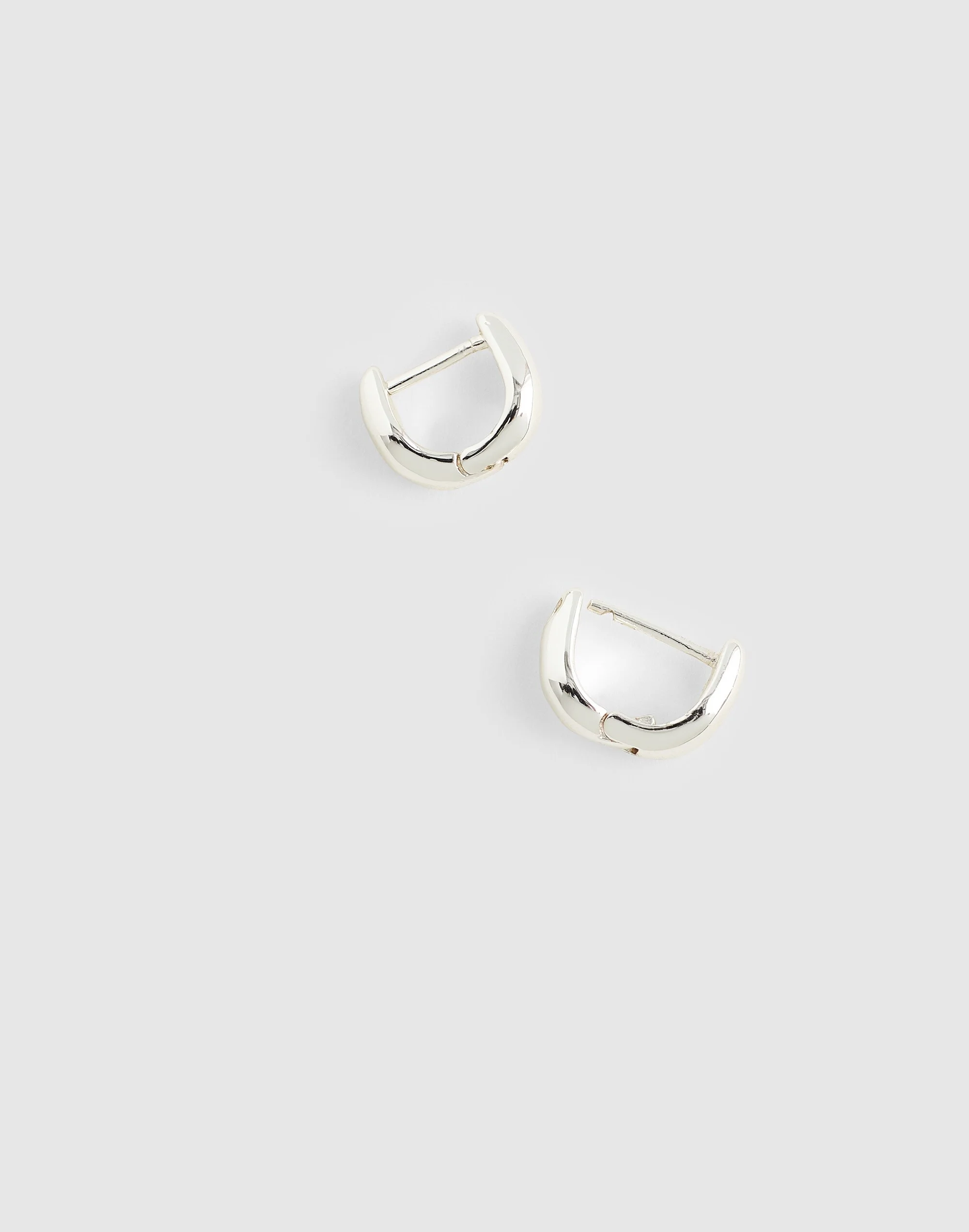 Sculptural Huggie Hoop Earrings - 1