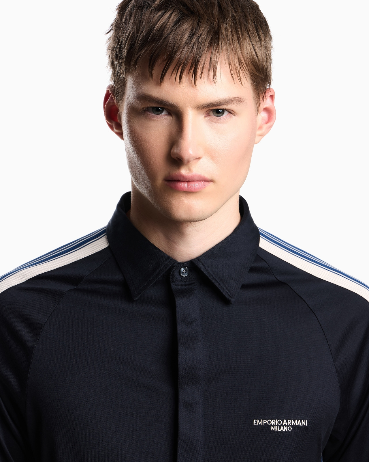 ASV SLIM-FIT SHIRT IN LYOCELL-BLEND JERSEY WITH BANDS - 5