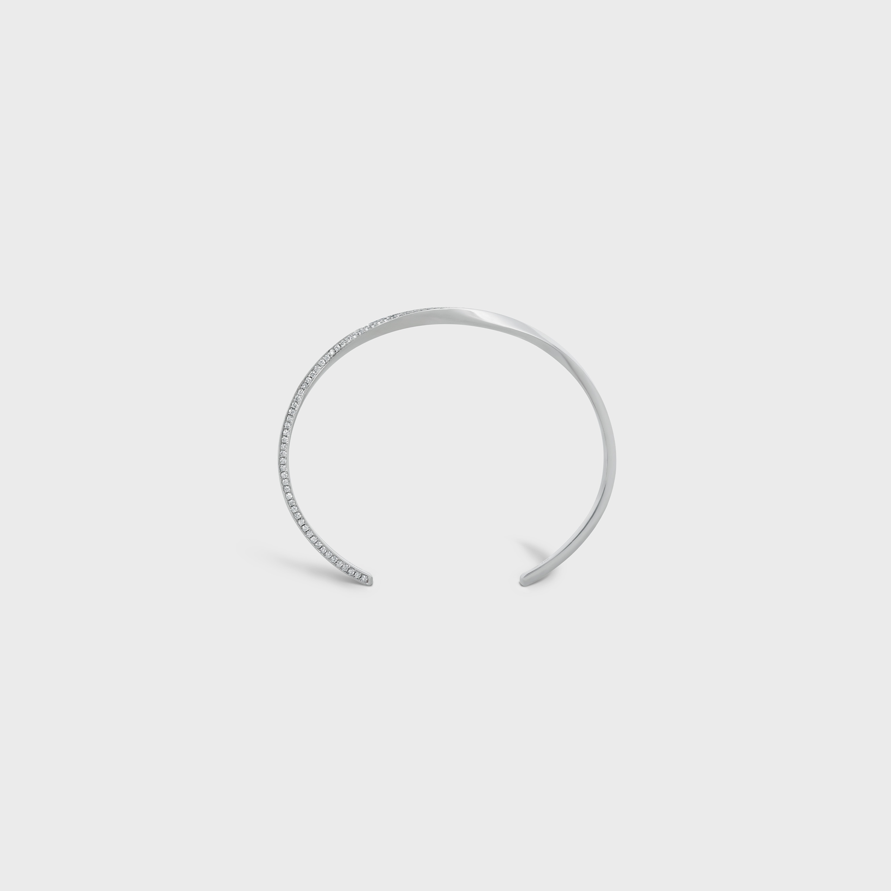 Torsion Bracelet in White Gold and Diamonds - 1