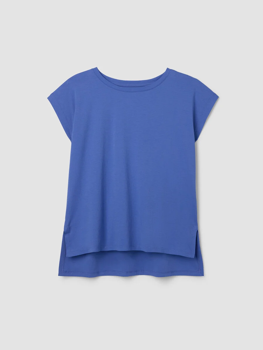 Organic Cotton Interlock Jewel Neck Sleep Tee - 1