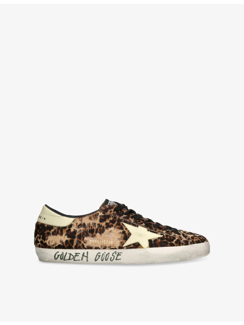 Super-Star Leopard-Print Leather Low-Top Trainers - 1
