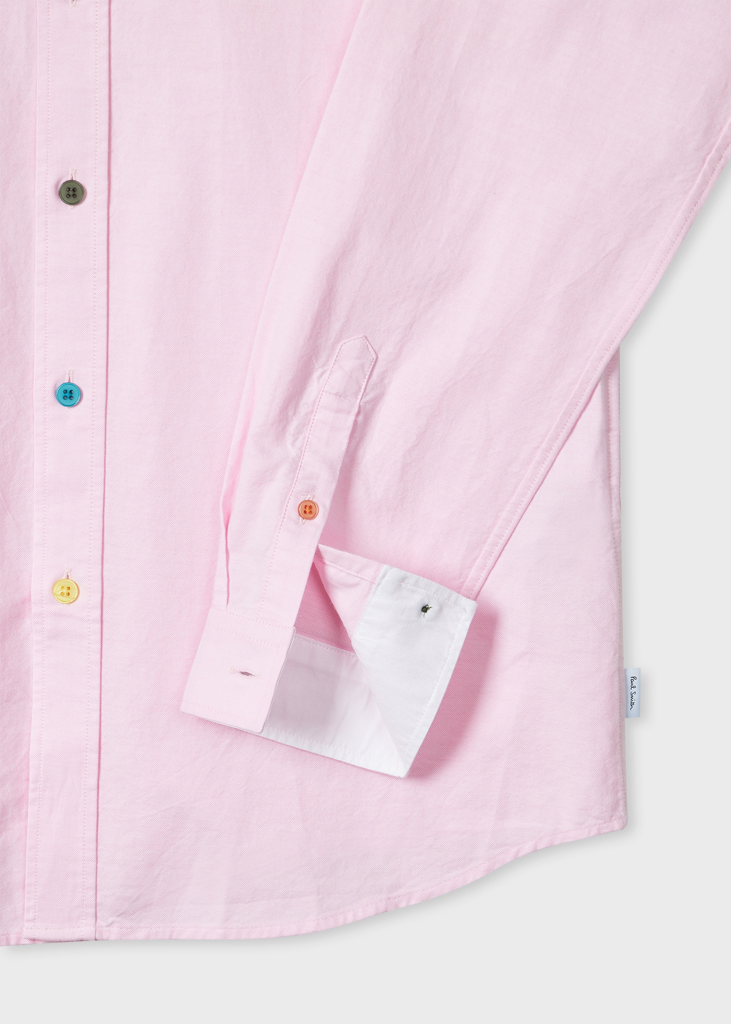 Tailored-Fit Pink Organic-Cotton Multicolour Button Oxford Shirt - 2