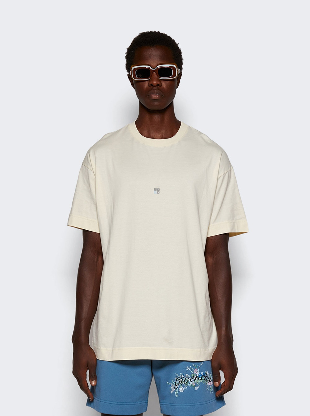 Embroidered Logo Tee Ivory - 3