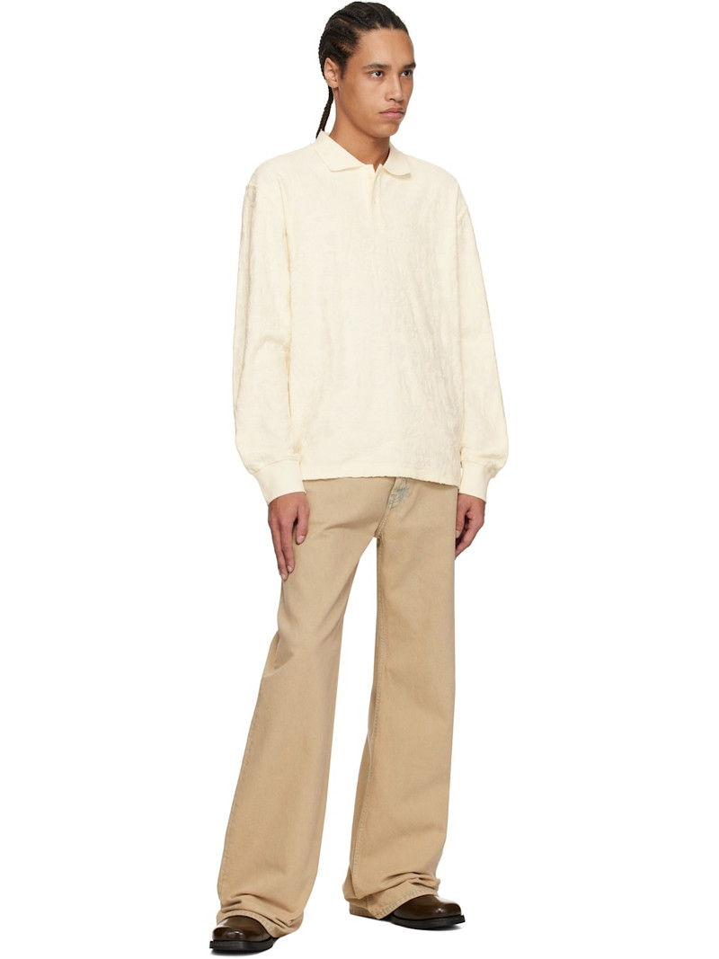 soulland Off-White Robert Plush Long Sleeve Polo outlook