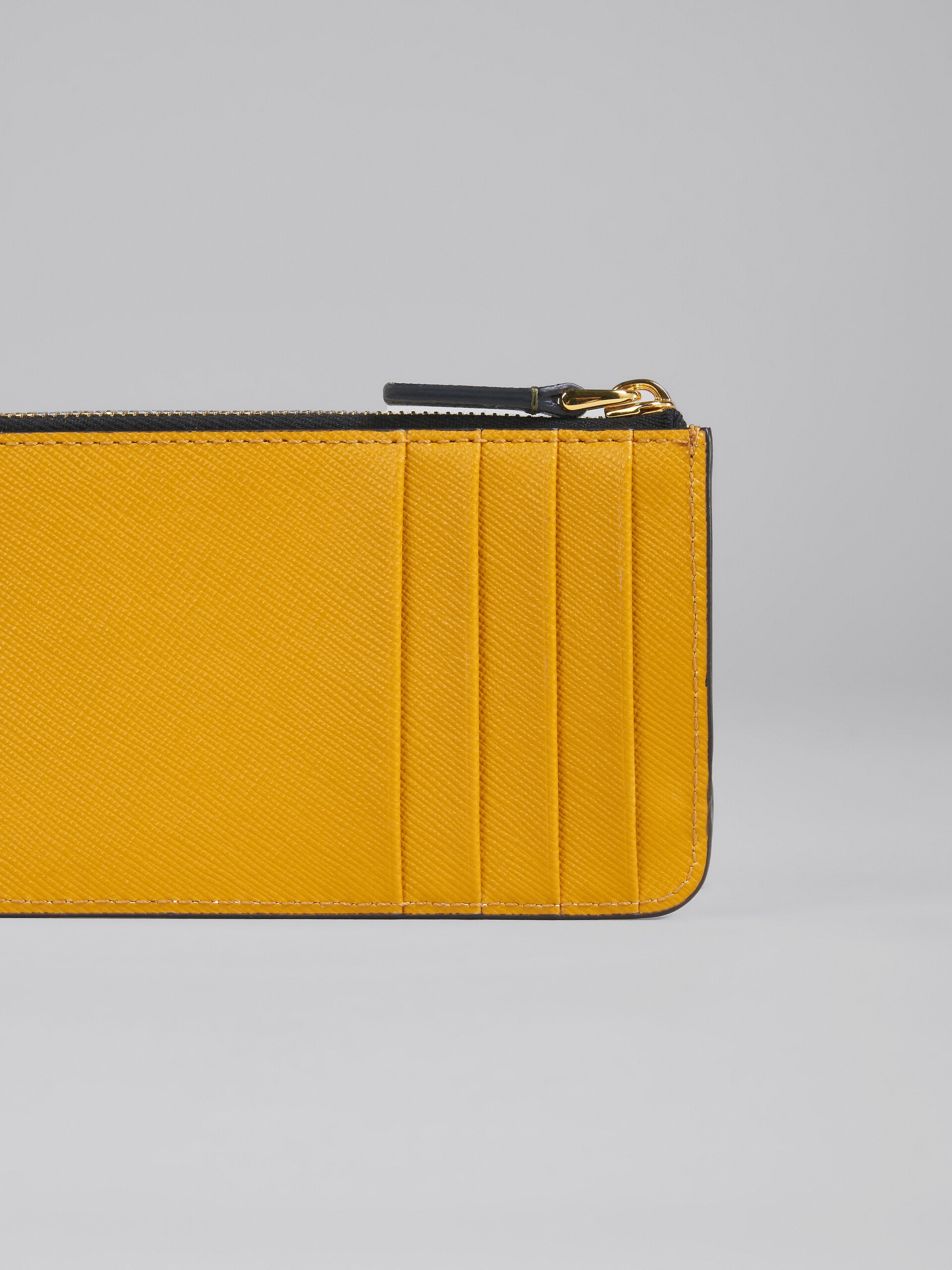 GREEN MULTICOLOUR SAFFIANO LEATHER CARD CASE - 4