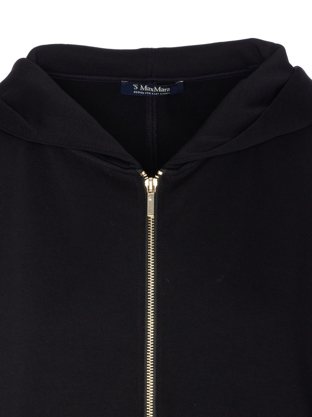 logo-embroidered hooded coat - 4