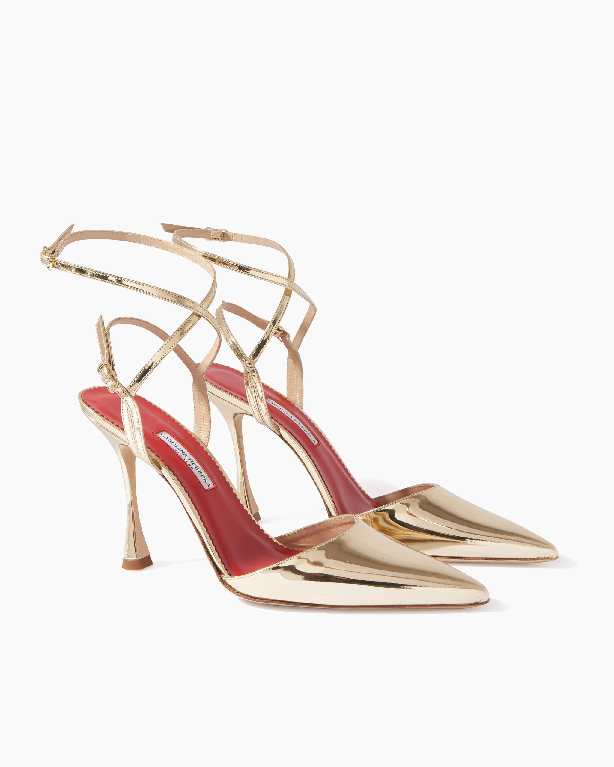 Strappy Pumps in Metallic Patent Leather - 2