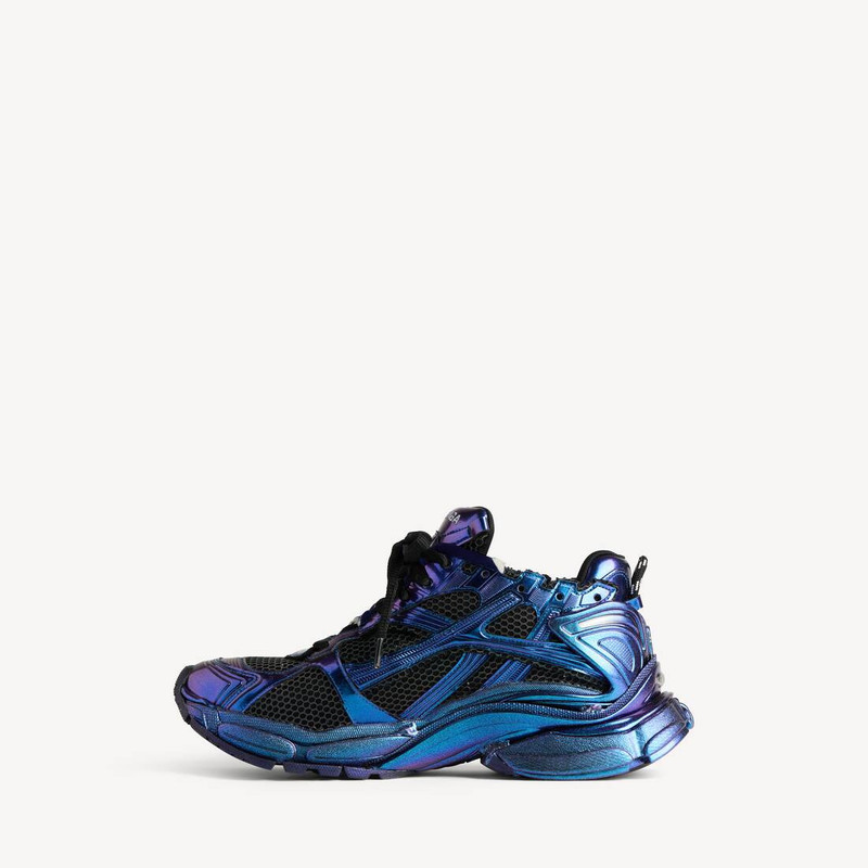 BALENCIAGA Men's Runner Iridescent Sneaker in Blue outlook