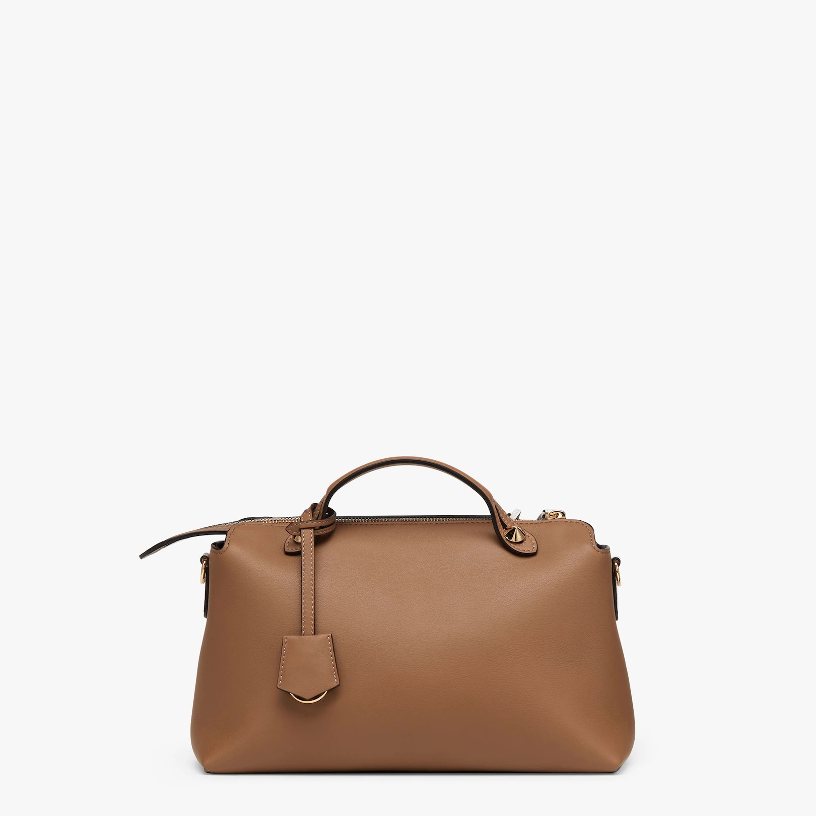 White and beige leather Boston bag - 3