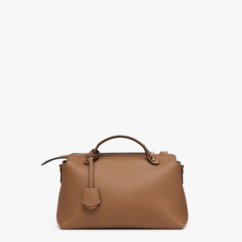 White and beige leather Boston bag 3