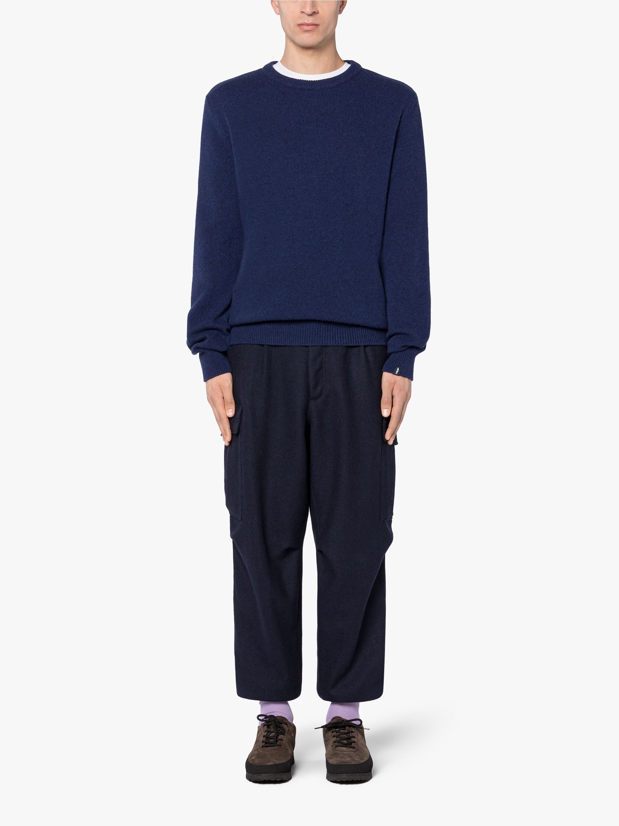 HOLKHAM NAVY CASHMERE CREWNECK SWEATER - 2