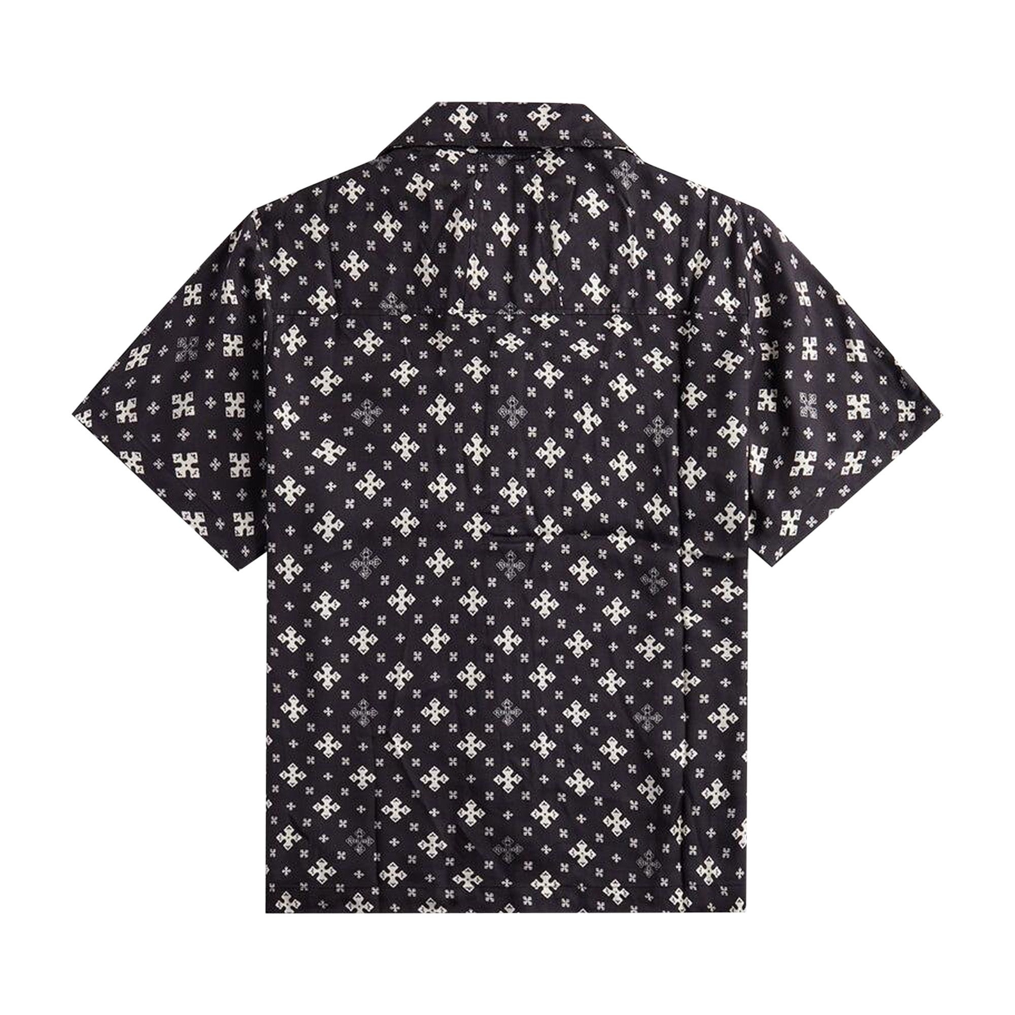 Rhude Cross Bandana Rayon Shirt 'Black/White' - 2