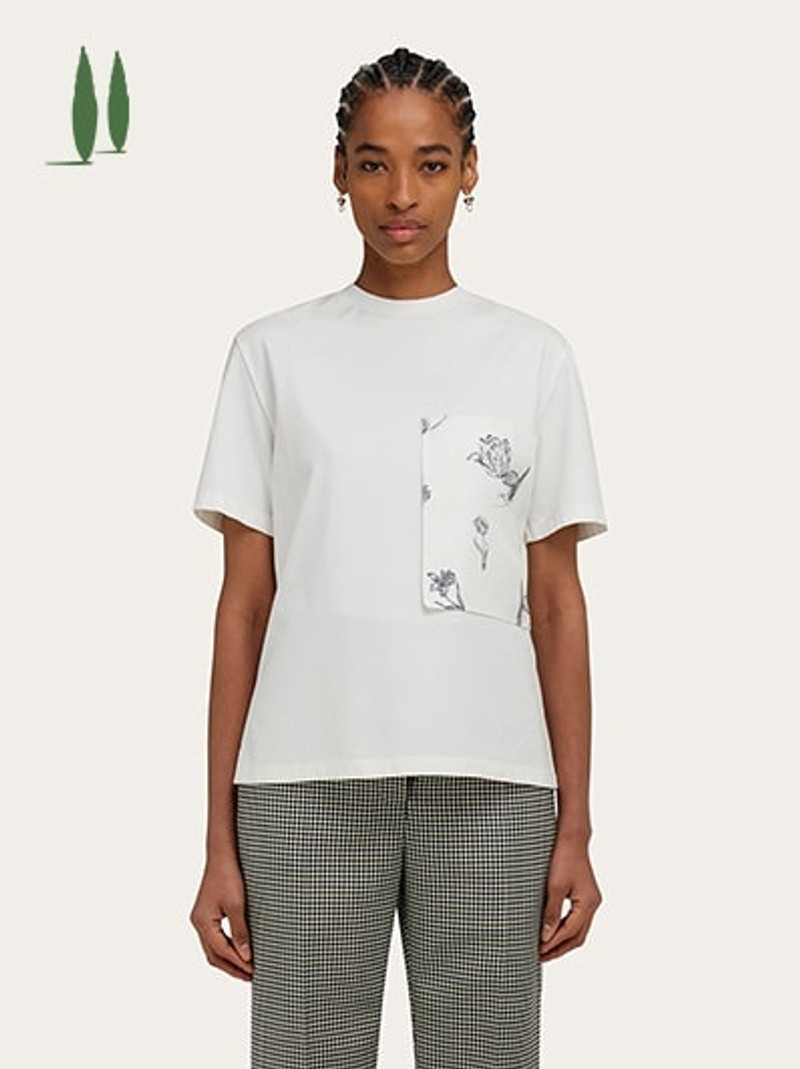 FERRAGAMO Back to Earth - T-shirt with pocket detail outlook