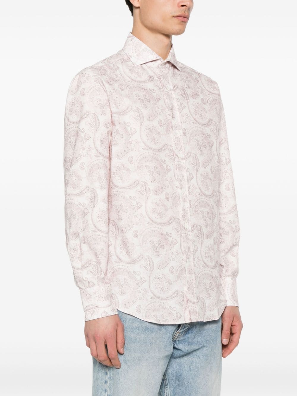 paisley-print cotton shirt - 3