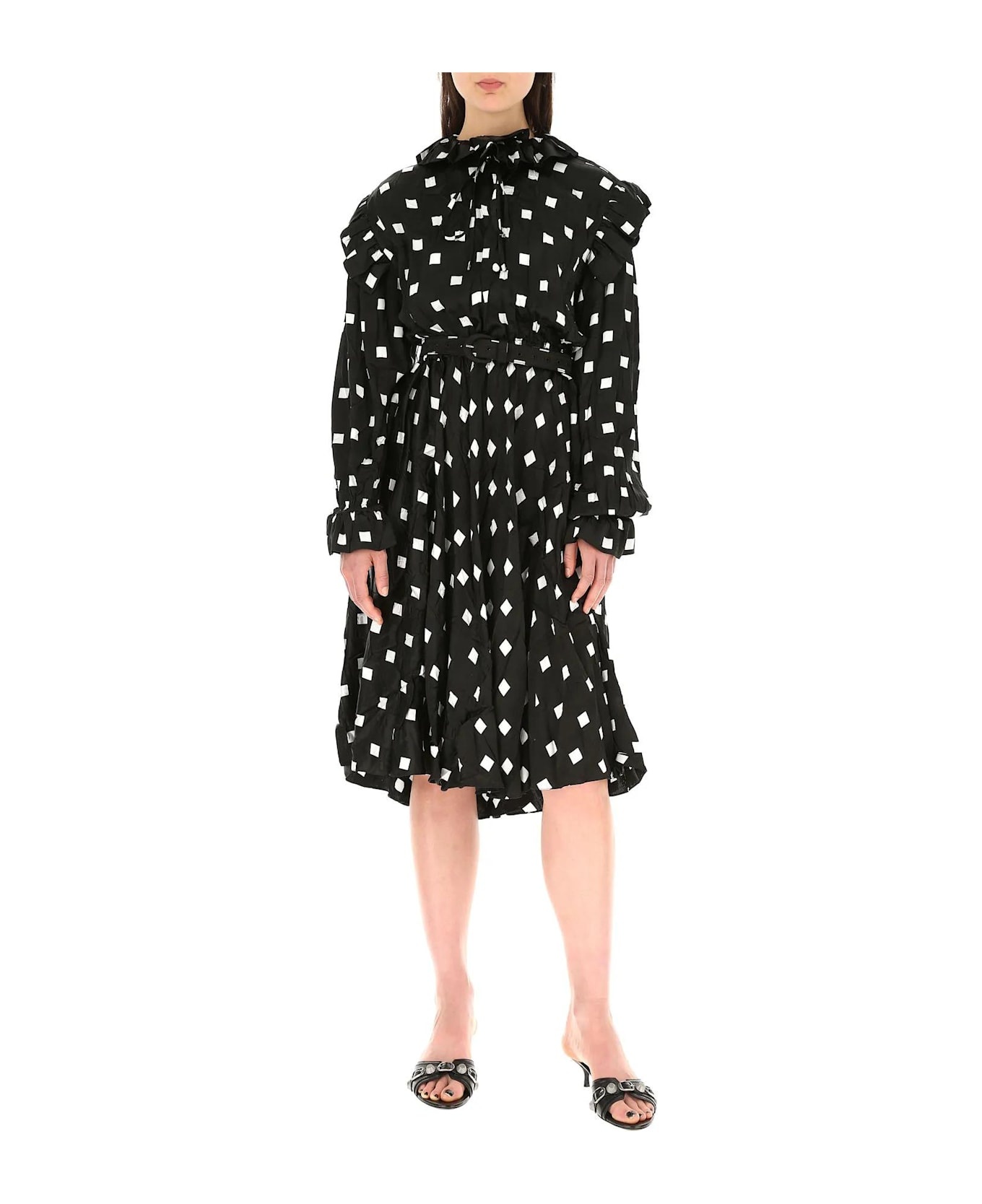 Embroidered Satin Dress - 2