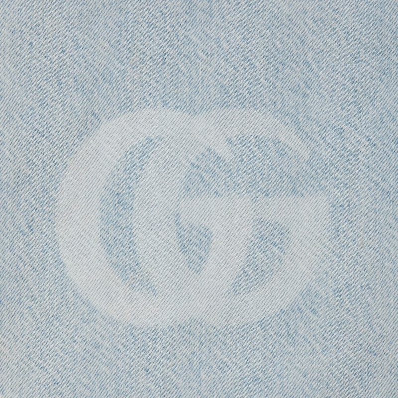 Lasered denim shorts 8