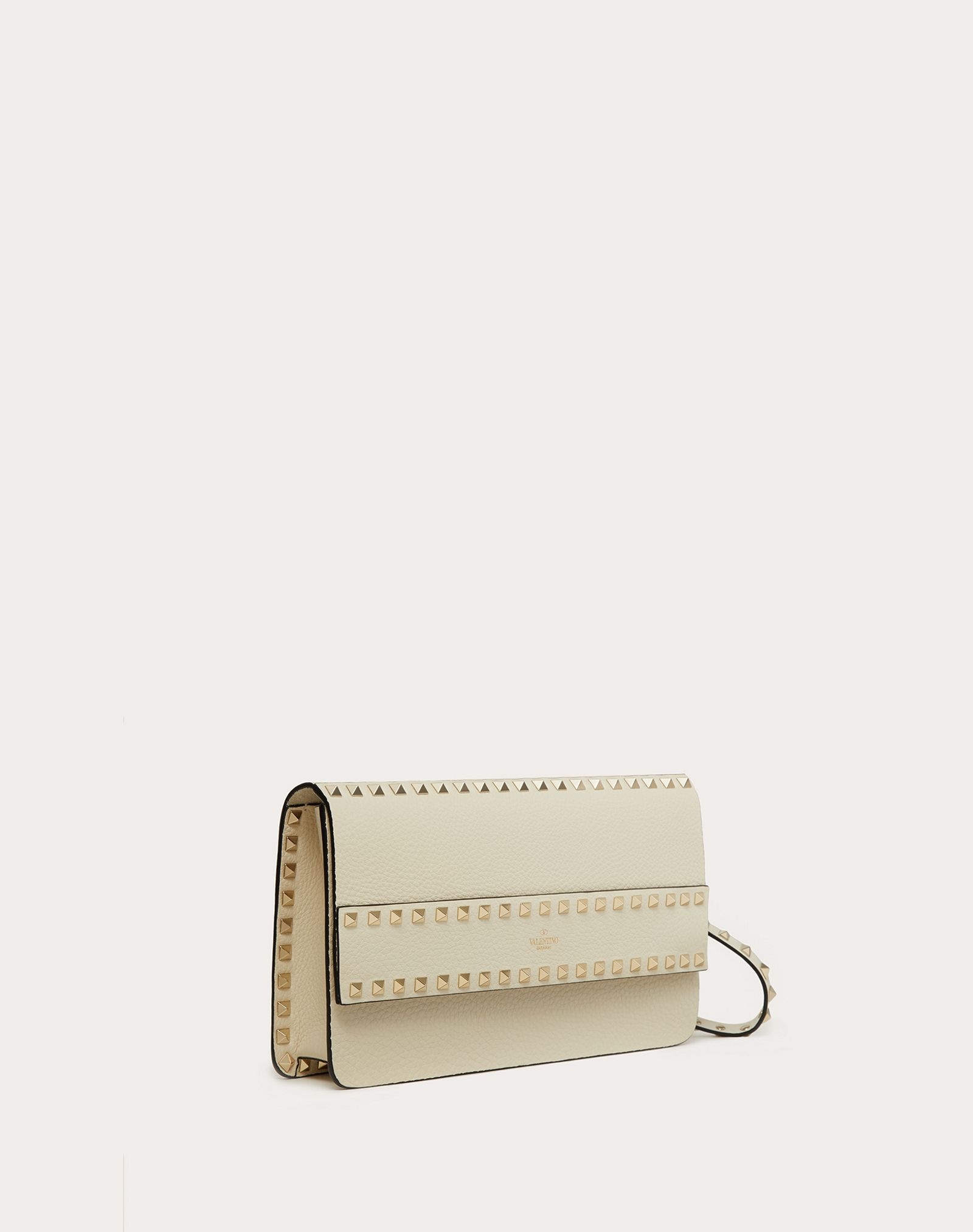 Rockstud Grainy Calfskin Clutch - 2