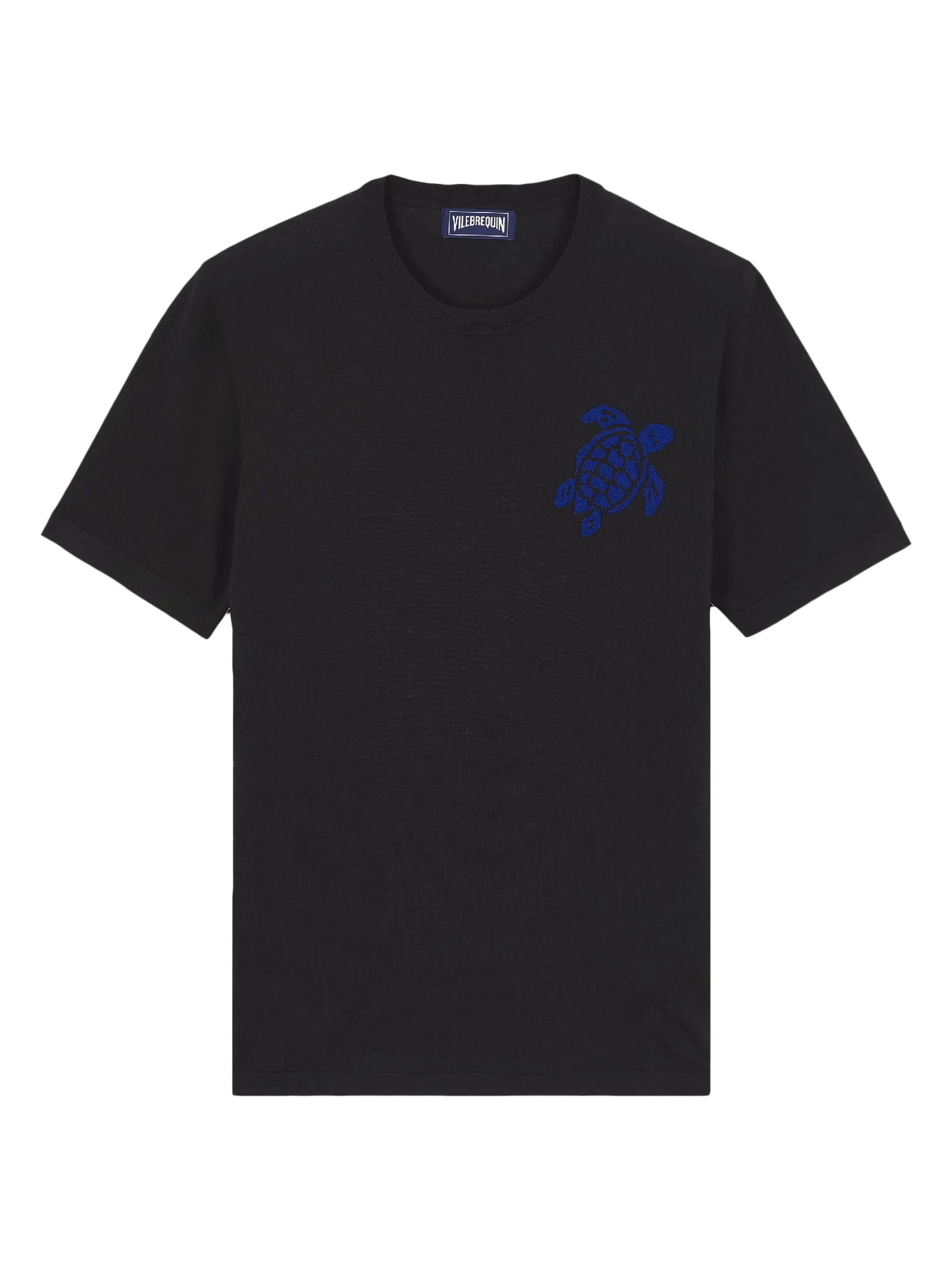 Men's Big Turtle Silk & Cotton T-Shirt - Noir - 1