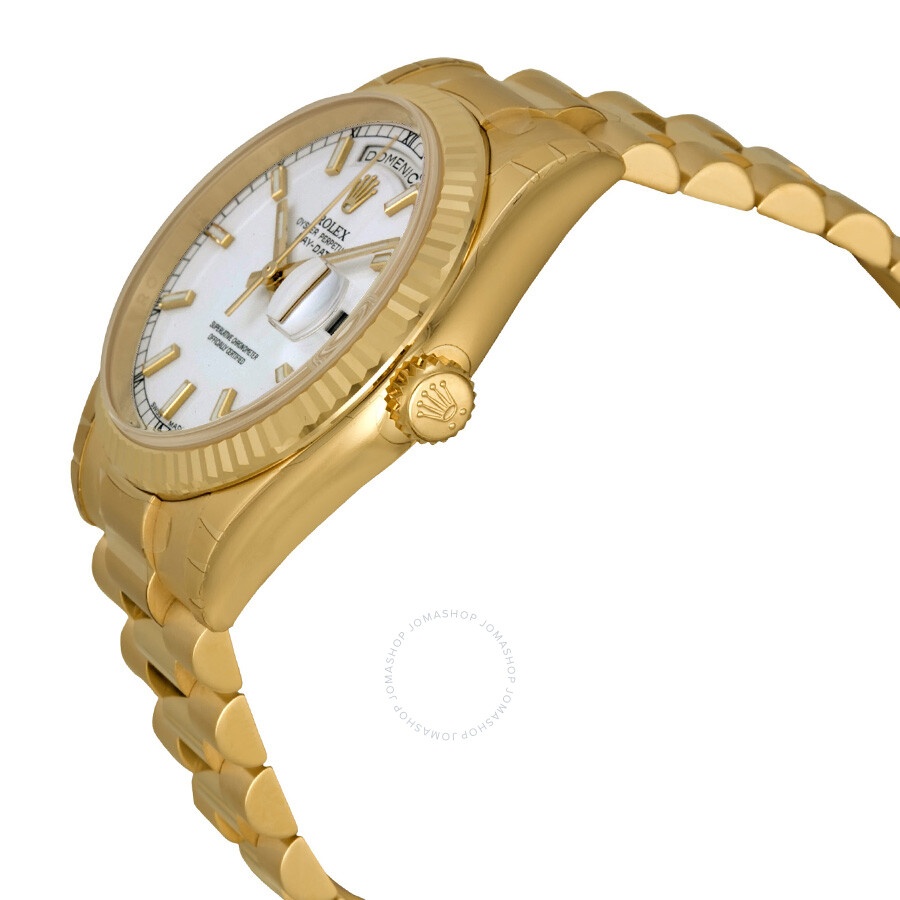 Rolex Day-Date White Dial 18K Yellow Gold President Automatic Men's Watch 118238WSP - 2